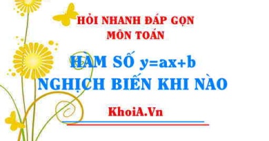 Hàm số y=ax+b nghịch biến khi nào? Tìm m để hàm số nghịch biến trên R Toán lớp 9